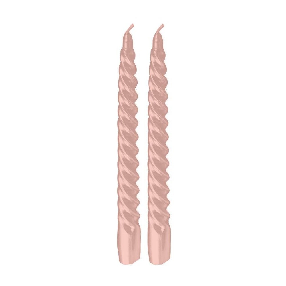 SET 2 CANDELE TORCIGLIONI ROSA